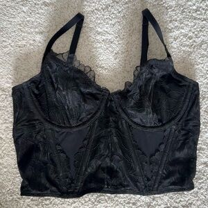 black lace hollister corset top